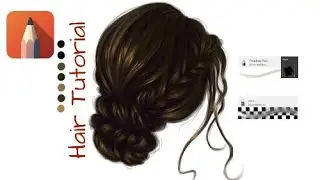 How I draw hair [Autodesk Sketchbook] -tutorial-
