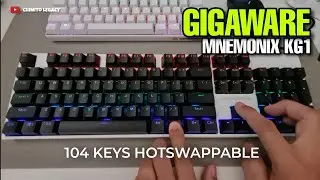 GIGAWARE MNEMONIX KG1 HOTSWAPPABLE MECHANICAL KEYBOARD UNBOXING
