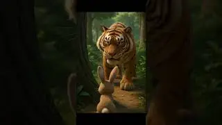 Why did the dog save the rabbit?? #HeroDog #AnimalLove #Shorts #dog #rabbit #pixarstyle #animation