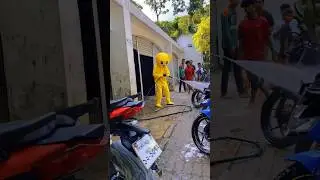 Teddybear Bike🛵Wash❄️Service😆😂🤣 #teddyboy #newfunnyvideo #tendingfunnyvideo