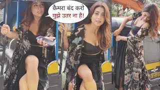Drishyam 2 Heroine Shriya Saran oozes oomph in black outfit as poses in an Auto-Rickshaw