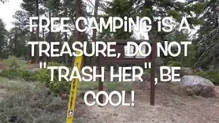 CA, BOONDOCKING TIP, FREE NFS YELLOW POST CAMPING!