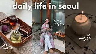 seoul vlog ☃️ snow, scalp care, grocery shopping, learning french, ring-making class, cooking