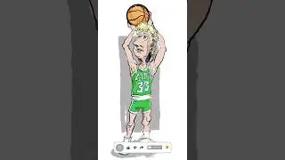 Boston Celtics Larry Bird Portrait SketchUp Mobile #skunkworkz #speedpaint #larrybird
