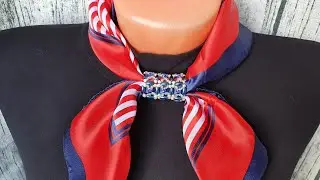 Брошь-зажим для платка из бисера/Beaded Brooch