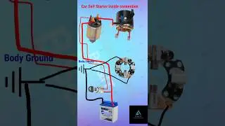 Car Self starter inside connection diagram