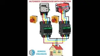 AUTOMATIC CHANGEOVER WITH CONTACTOR #ATS #Automatic #changeover #generator #electrician #technical