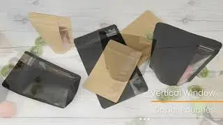 Vertical Window Zipper Pouches