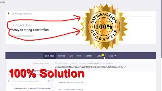 Array to string conversion In Laravel 8 Error Solution
