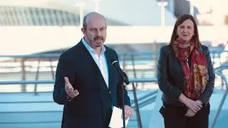 Pedro Rollán interviene ante los medios de comunicación.