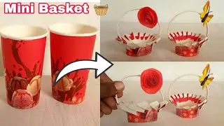 How to make a basket from paper cup/diy Easter basket/Easter basket craft/diy art craft ideas