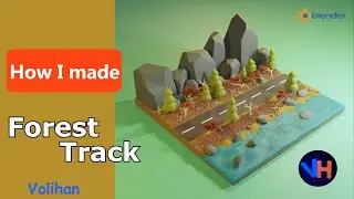 Forest Track | Blender Modeling Low Poly | Timelapse Modeling
