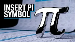 How to Insert the Pi symbol in Excel