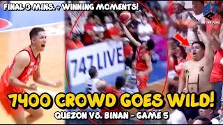 CROWD GOES WILD! FINAL 3 MINUTES+WINNING MOMENTS! QUEZON VS. BI&Ntilde;AN GAME 5 MPBL PLAYOFFS