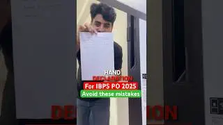 ✍️Hand declaration for IBPS PO 2025| Avoid these mistakes #ibpspo2025 #shortsviral #vishalsirog
