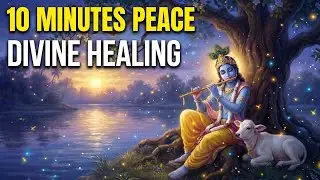 10 Minutes Krishna Flute Meditation Music | Relaxing Bansuri for Stress Relief & Happiness