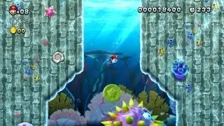 New Super Mario Bros. U - Mer Mentalo-2 - Troisi&egrave;me pi&egrave;ce &eacute;toile (Wii U)