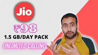Jio New Recharge Plan 98 |  Unlimited Call | ₹98 Mein 1.5GB Data Day Unlimited Calling Validity