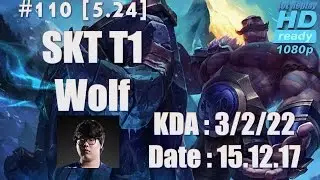15.12.17 LCK SKT T1 Wolf Bot lane Support Braum(vs Thresh) Hardcarry[1080p]#110