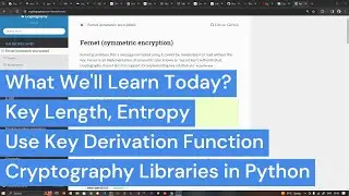 Learning Python Tutorial - Cryptography Part 2 (What is Key Entropy/What should be the Key length?)