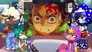 Fandoms react to Gyomei | Giyuu | Demon slayer | Gacha life 2