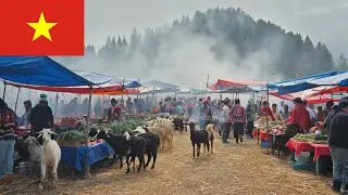 PA TAN MARKET FAIR &ndash; HIGHLAND COLORS, TRIBAL FOOD & CULTURE IN LAI CHAU, VIETNAM | 4K WALKING TOUR