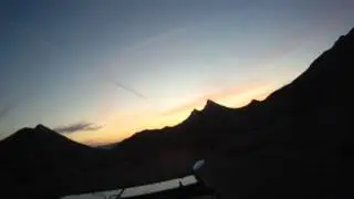 Leaving Packard Well Before Dark in the Army Jeep