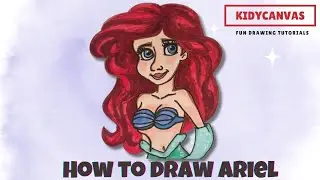 How to Draw Ariel 🧜&zwj;♀️ | The Little Mermaid Disney Princess Drawing Tutorial