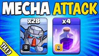 MECHA Attack ! TH13 Attack Strategy ! Mecha Broom Attack ! New Th13 Attack ! New Event Attack Th13