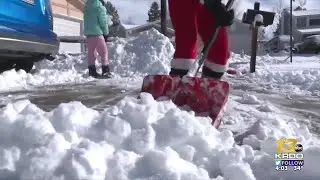 snow shoveling in Colorado Springs