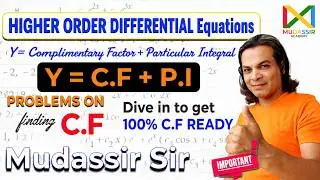 Higher order differential equations engineering mathematics 🚀Finding Complementary factor C.F VTU