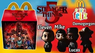 Mcdonalds Cajita Feliz Stranger Things Ser&aacute;n 6 Juguetes de Mike/Eleven/Dustin/Lucas/Will/Demogorgon 