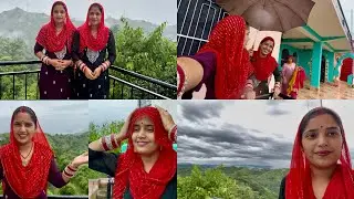 हमारे गाँव में तीन दिनों से लगातार लगी बारिश 🌧️ आज बंद हो गई ☔️#twins #village #himachal 