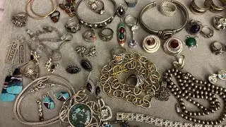75 Pieces of Sterling Silver Jewelry! Israel Roman Glass, Tiffany & Co, Native American 