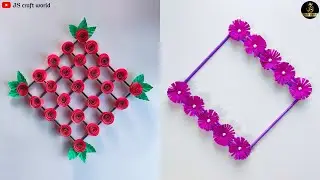 2 Easy & Quick Wall Hanging Craft Ideas / Unique Paper Wall mate / A4 Paper Crafts /Card Board Reuse