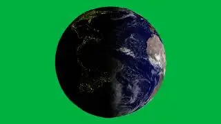 FREE Green Screen Video - Rotation of the Earth from Europe to South America