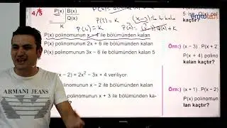 Polinomlar 5 MATFLIX AYT  Serisi (Polinomlarda Bölme - Polinomların Bölümünden Kalan 1)