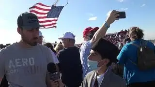 Iowa Trump supporter on President Trump holding a rally after testing positive for Covid