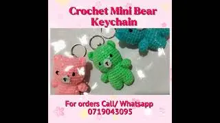 Crochet Mini Bear Keychain🧸#crochetminibear #crochetkeychain #crichetbearkeychain #crochetteddybear
