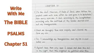 Write With Me - The Bible : Psalms 51 - KJV
