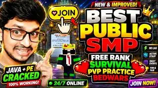 Best Public Survival SMP Minecraft Java + PE | 26.2 Best Public Server Cracked 24/7 Online❤️