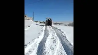 Hacı fiat 640 kar temizlerken