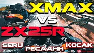 YAMAHA XMAX 250 VS KAWASAKI ZX25R | SUNMORI SERU KOCAK DI BALI | RIDING PECAH!