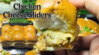 Chicken Cheese Sliders Recipe | Chicken Cheese Buns,Pav | Quick Dinner Recipe | #shorts #trending 