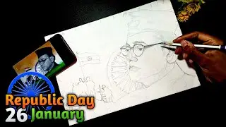 Independence Day Drawing,  Netaji Subhash Chandra Bose Drawing 🇮🇳