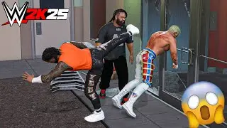 Jey Uso and Jacob Fatu Backstage Attack on Cody Rhodes - WWE 2K25 Gameplay