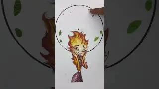 guess real eyes of ember? #shorts #art #elemental #pixar #disney
