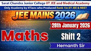 JEE Mains 2026 | Maths January 28th Shift 2 Discussion | Best IIT/NEET Academy in Vijayawada