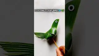 Coconut Leaf Bird Craft 🐦 | Traditional Art with Nature 🍃 #Shorts