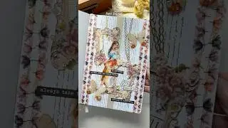 ASMR Artistic Journaling💛🧡#journaling #journalwithme #scrapbooking